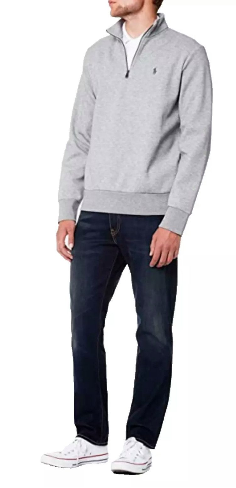 Polo Ralph Lauren Troyer Half Zip Pullover Sweatshirt Entspannter Schnitt, Stehkragen, Halbreißverschluss
