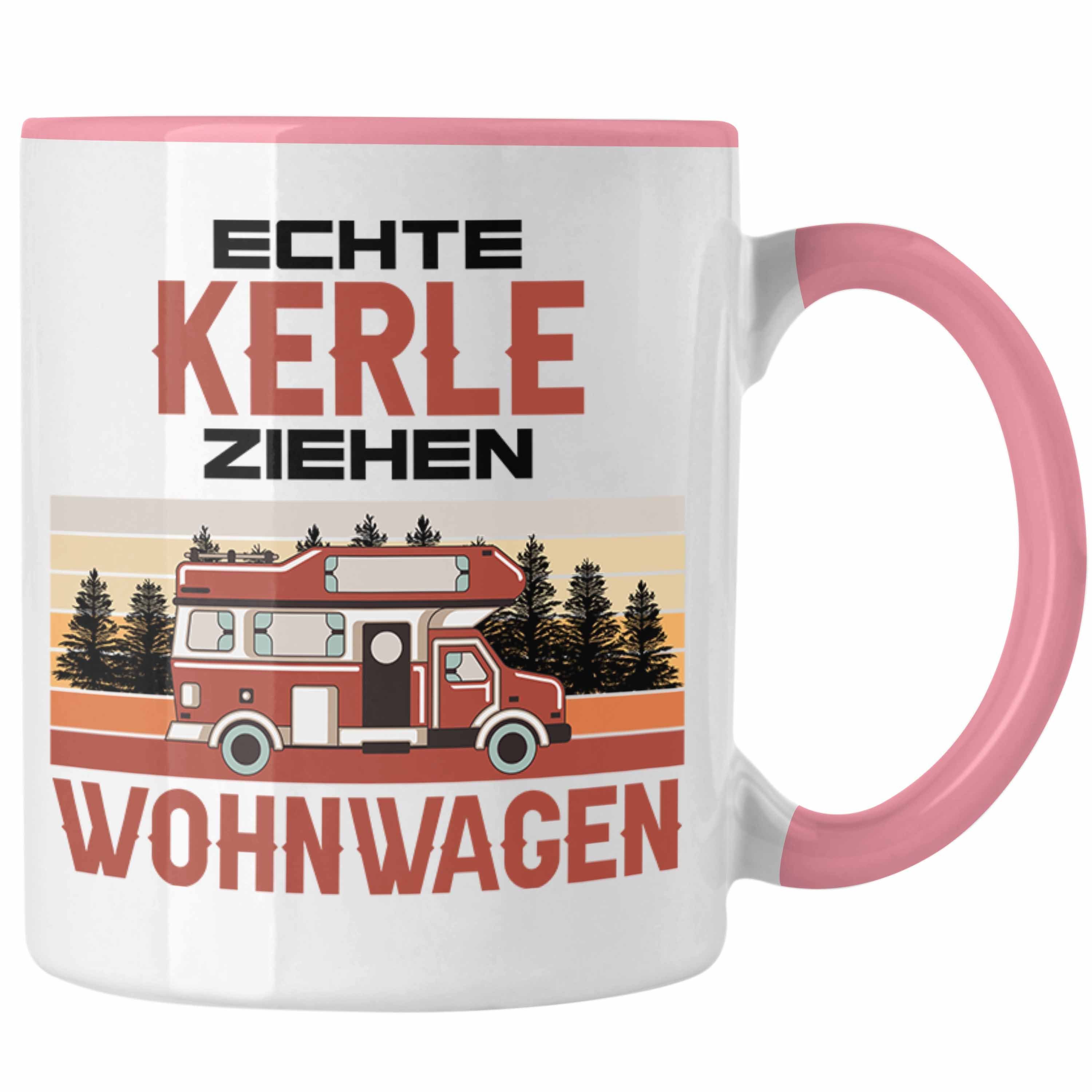 Trendation Camping Opa Zubehör Campingwagen - Wohnmobil Geschenke Trendation Camper Oma Männer Rentner Geschenkidee Rosa Echte für Ziehen Tasse Wohnwagen Lustig Tasse Kerle