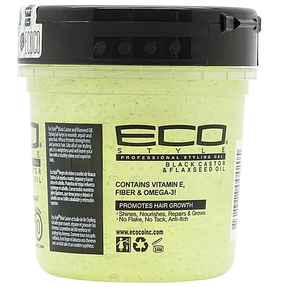 Eco Styler Haargel Eco Style Professional Styling Gel Black Castor & Flaxseed Oil 236ml