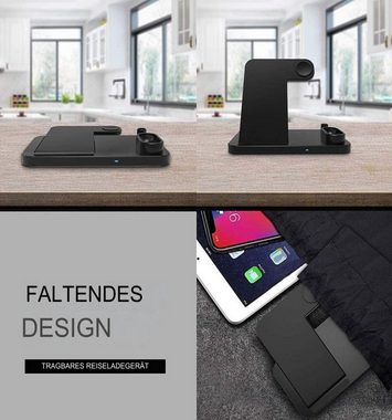 FIDDY 4 in 1 Wireless Charging Dock Station Qi Fast Wireless Charger Batterie-Ladegerät