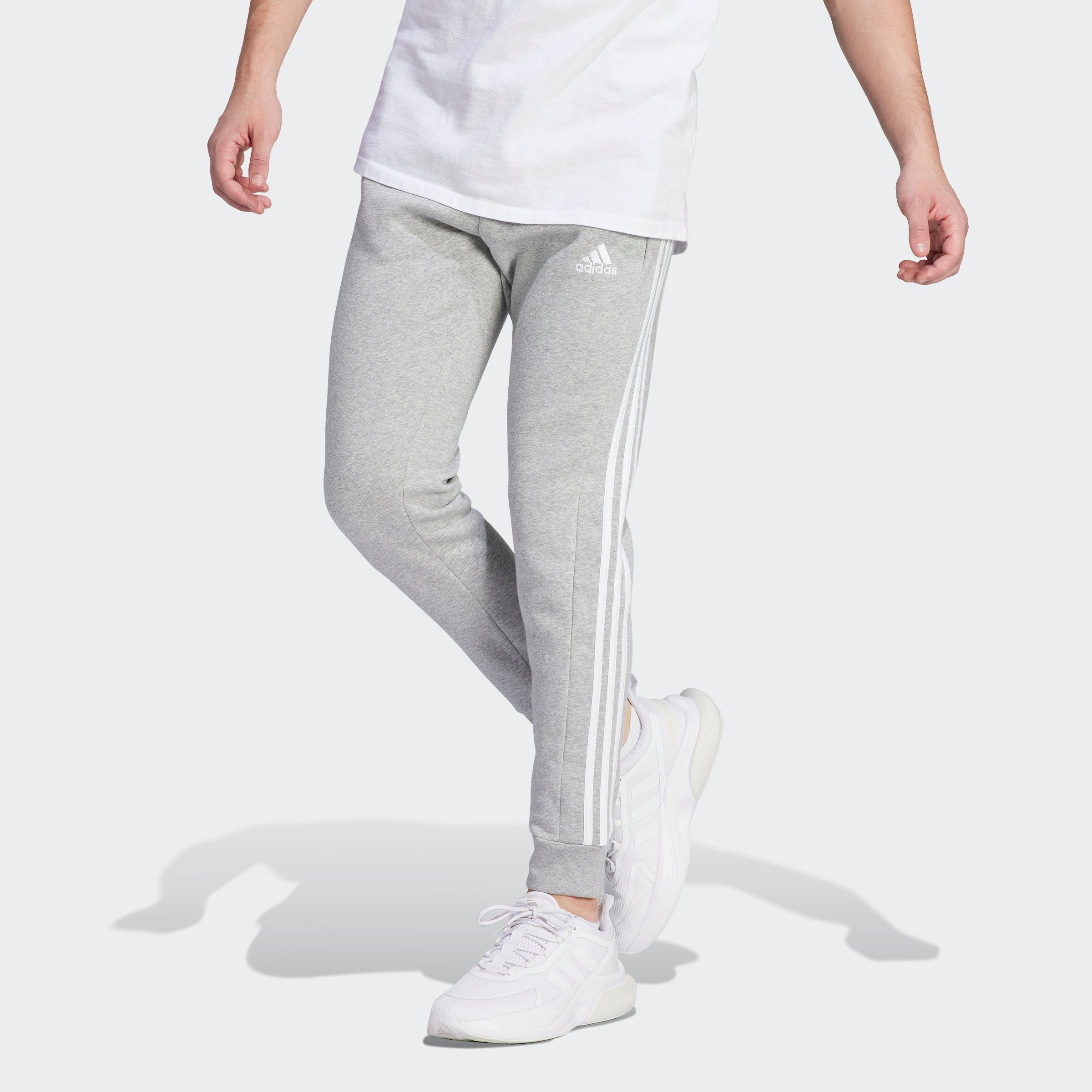 adidas Sportswear Sporthose ESSENTIALS 3STREIFEN SLIMFIT HOSE (1-tlg) Medium Grey Heather