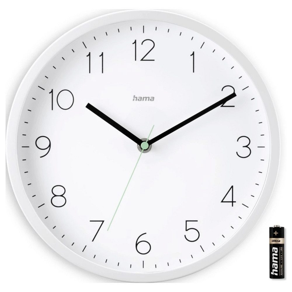 Hama Wanduhr Hama 00222241 Funk Wanduhr 25 cm x 250 mm x 250 mm x 40 mm Weiß