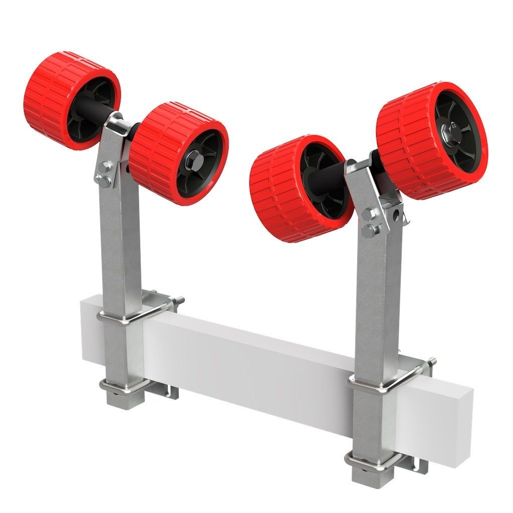 Auffahrrampe Pendelrollen Sliprollen Sliphilfe Bootstrailer EVA Ø 120 mm, 2er