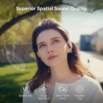 Oladance OWS Pro Open mit Multipoint-Verbindung bis zu 58 StundenWiedergabezeit In-Ear-Kopfhörer (Immersive Hörumgebung mit kraftvollem Bass und hochwertigen Treibern., inklusive Ladehülle, hochwertige 23 * 10mm Treiber)