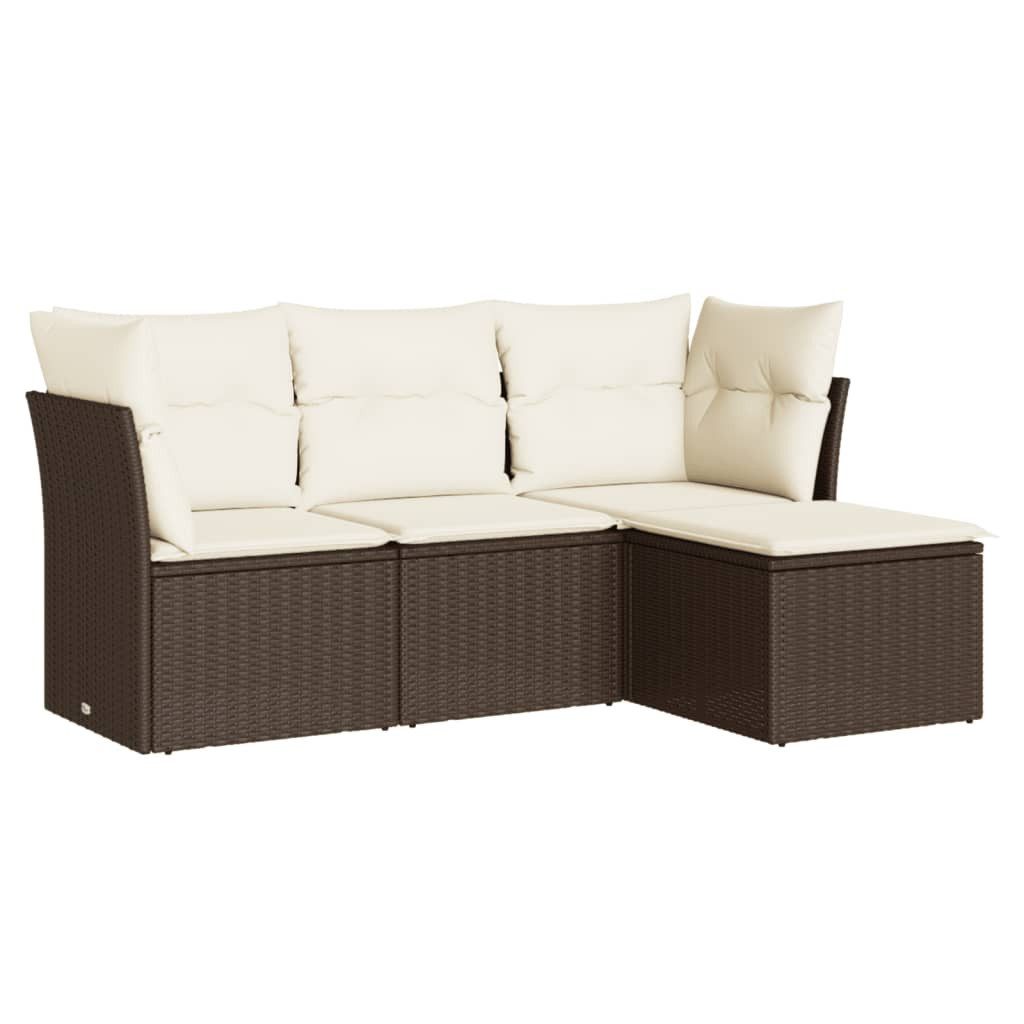 vidaXL Gartenlounge-Set 4-tlg. Garten-Sofagarnitur mit Kissen günstig online kaufen