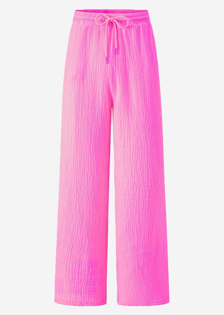 SASSYCLASSY Stoffhose Leichte Musselin Sommer Hose günstig online kaufen