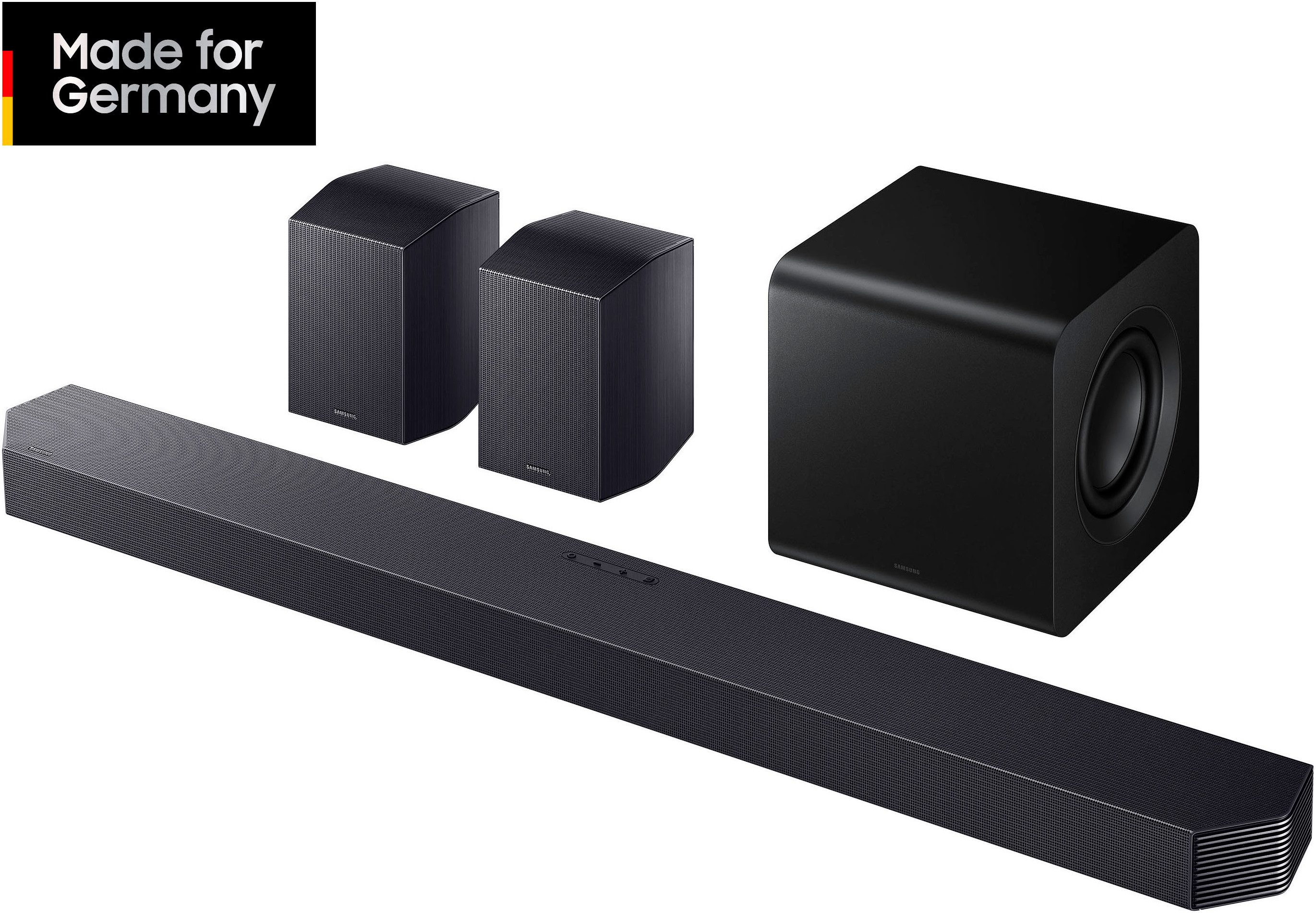 Samsung HW-Q935GF Q-Soundbar Soundbar 9.1.4 (Bluetooth, WLAN (WiFi), 9.1.4-Kanal Subwoofer & Rücklautsprecher, Kabellos Dolby Atmos, DTS:X)