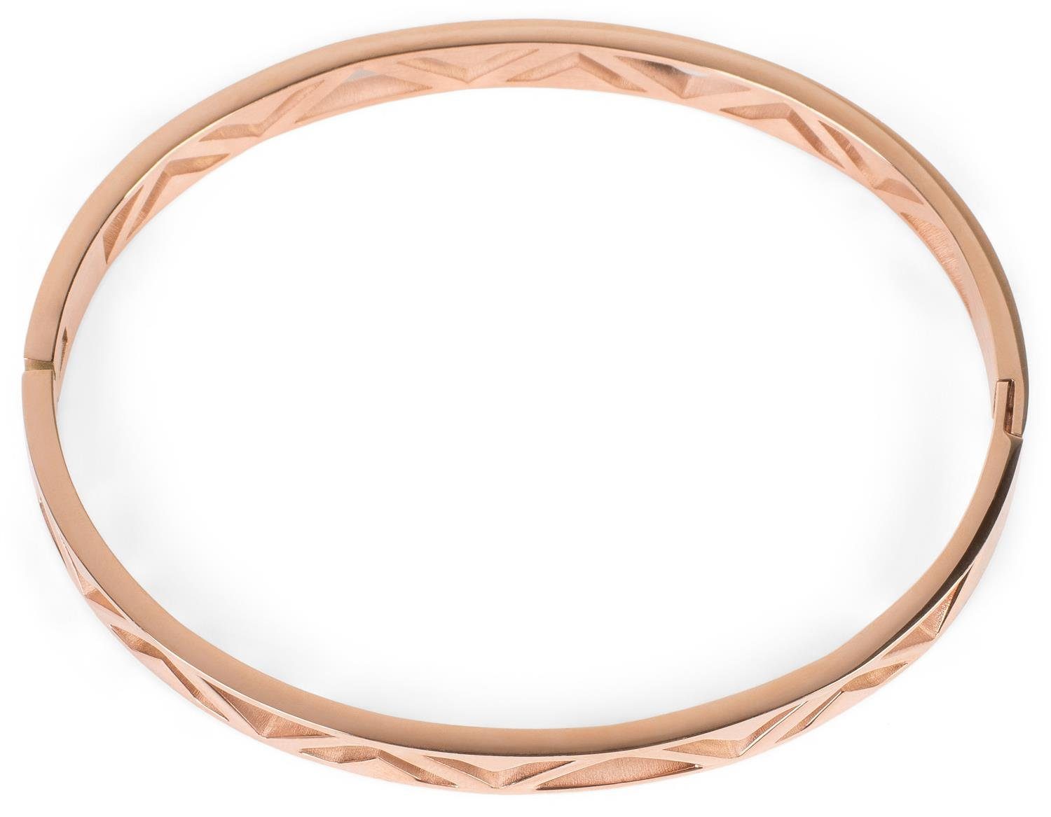 styleBREAKER Armreif Edelstahl Armreif mit Dreieck Muster (1-tlg) günstig online kaufen