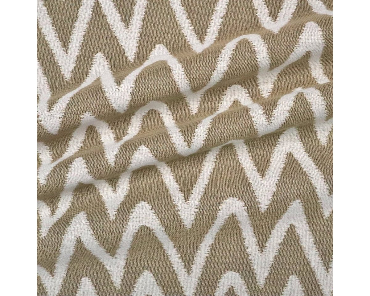 Thumbnail - Stofferia Stoff Outdoorstoff Jacquard Ikat Quinton Natur, Breite 140 cm, Meterware
