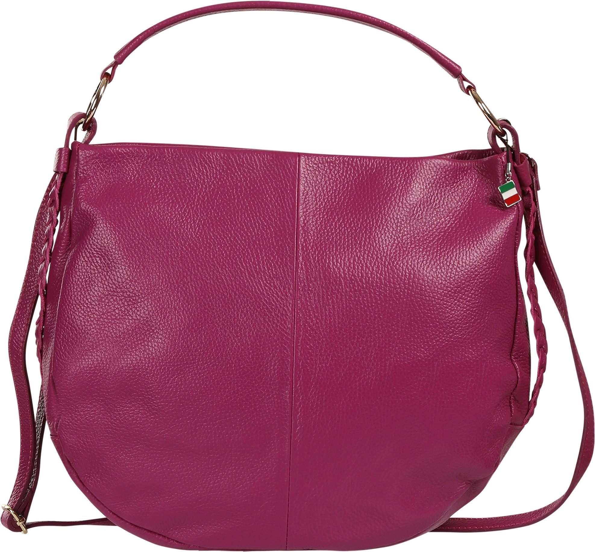 FLORENCE Schultertasche Florence Damen Schultertasche Leder (Schultertasche), Damen Schultertasche Leder, fuchsia, pink ca. 40cm x ca. 28cm hoch