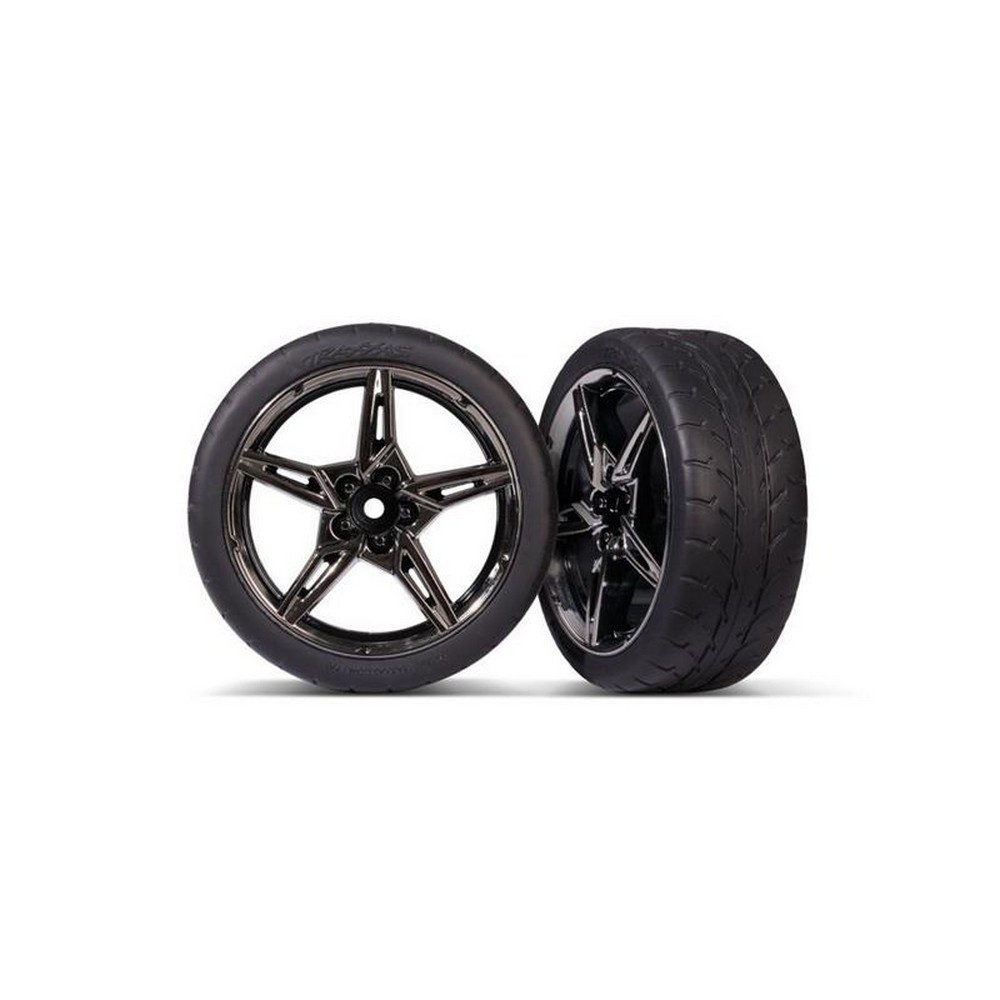 Modellbausatz TRX9370 Response-Reifen auf Felge vo 1.9 Split-Spoke schwarz/chrome