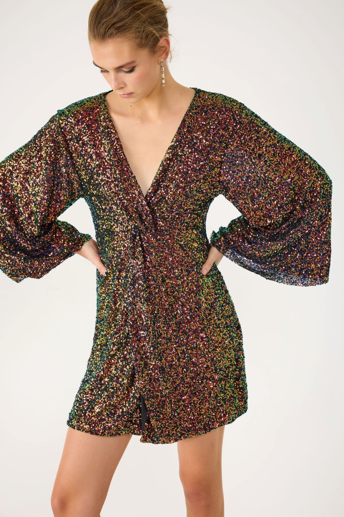 No Matter What Minikleid Zweireihiges Minikleid mit Pailletten günstig online kaufen