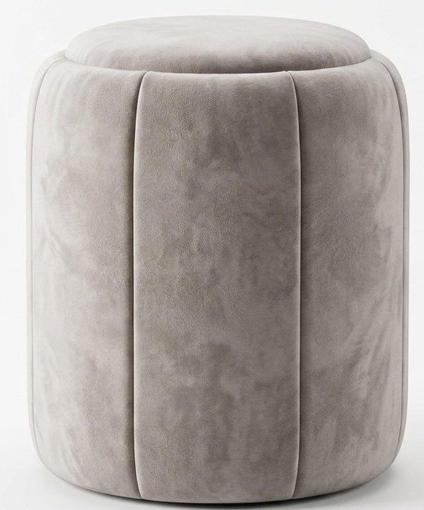 Xlmoebel Hocker Hocker Stil modern grau weich bequem komfortabel Schlafzimmer kompakt (1 St., 1-tlg)