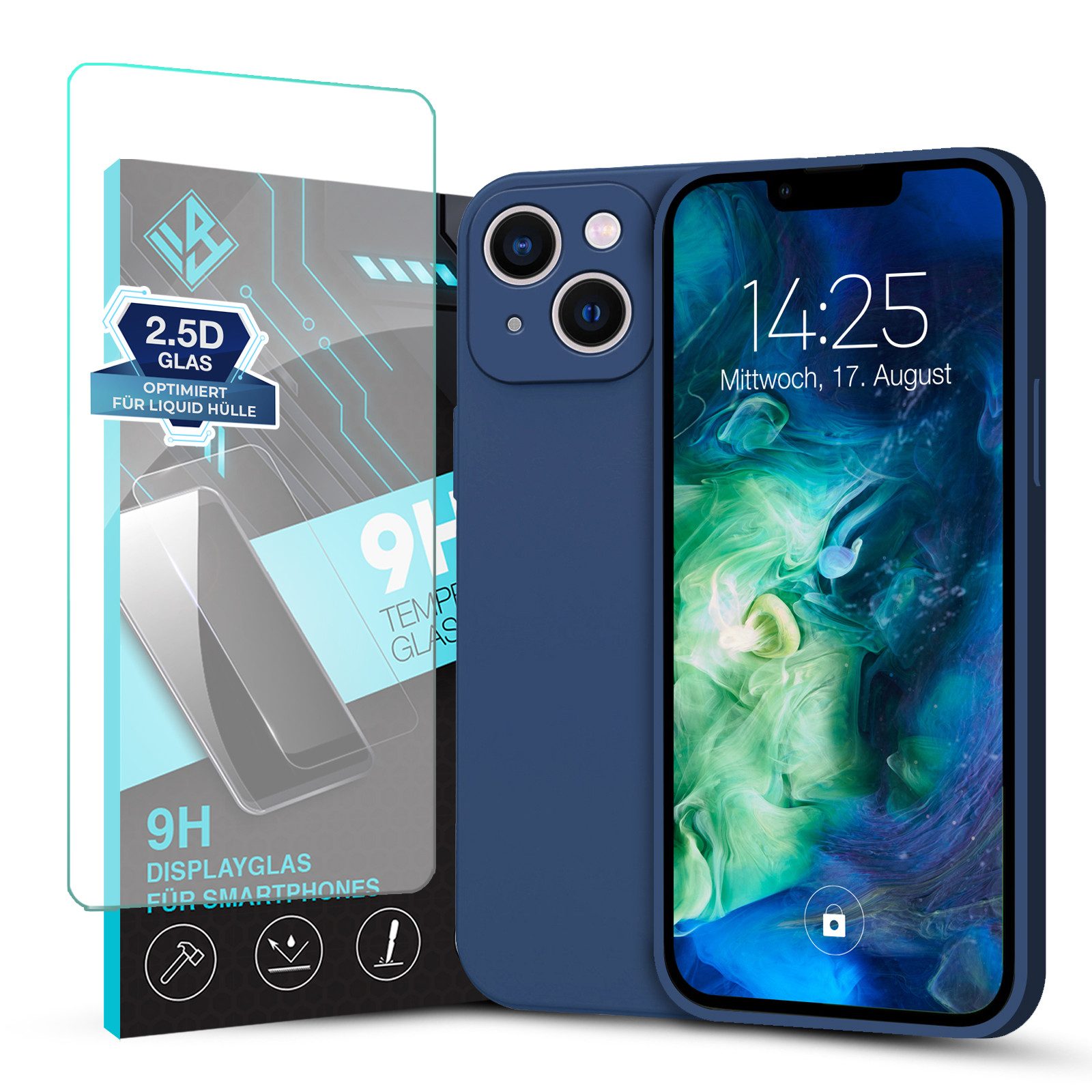 Tec-Expert Handyhülle SoftGrip Cover Hülle für Apple iPhone 13, Handy Case Bumper integrierter Kameraschutz flexibel
