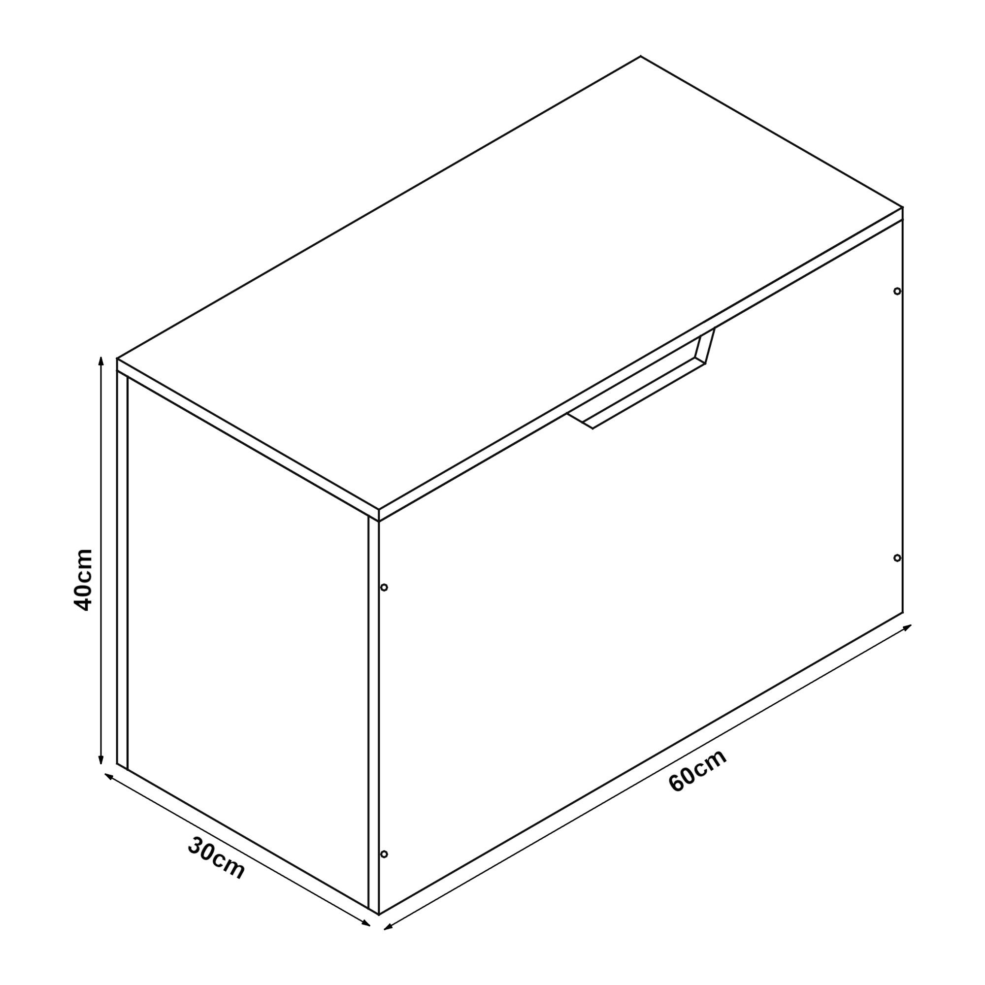 en.casa Spielzeugtruhe, »Oleiros« Koala-Motiv 40 x 60 x 30 cm Weiß/Blau/Grau