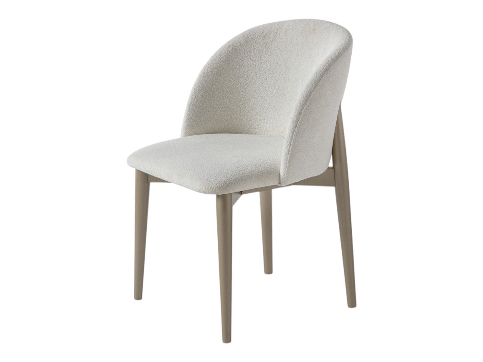 Villa Möbel Esszimmerstuhl Alaska (Stuhl-Set, 4 St), Bouclé Bezug bequeme Polsterung standfestes Gestell Beige