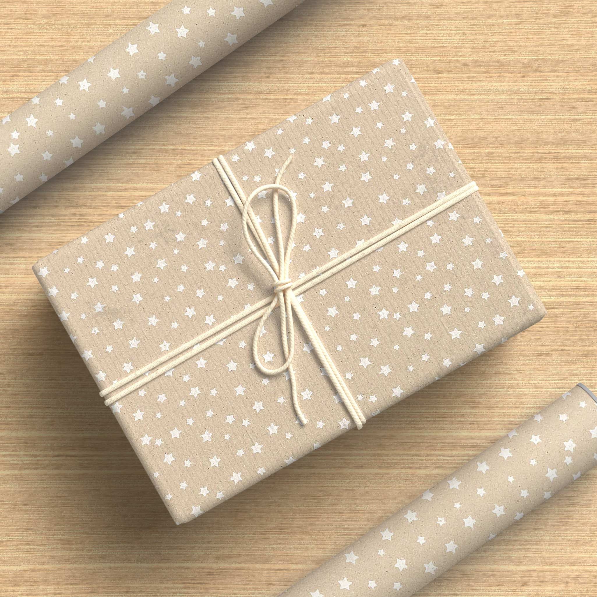 maDDma Geschenkpapier 1 Rolle Geschenkpapier für Weihnachten natur 0,7x2m Dekopapier, Weihnachten 3