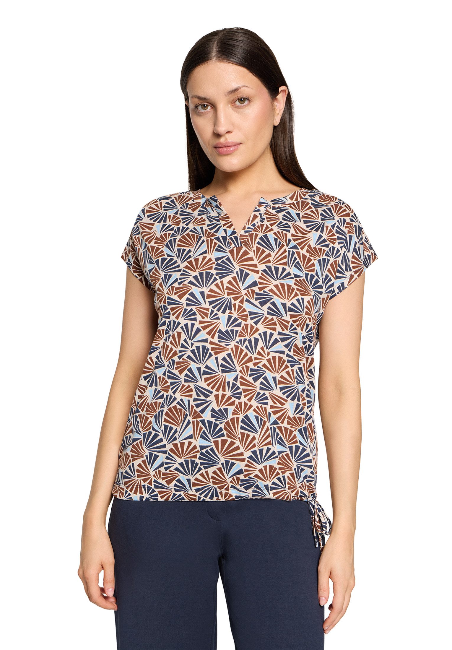 Betty&Co Kurzarmshirt Damen mit Tunnelzug (1-tlg)