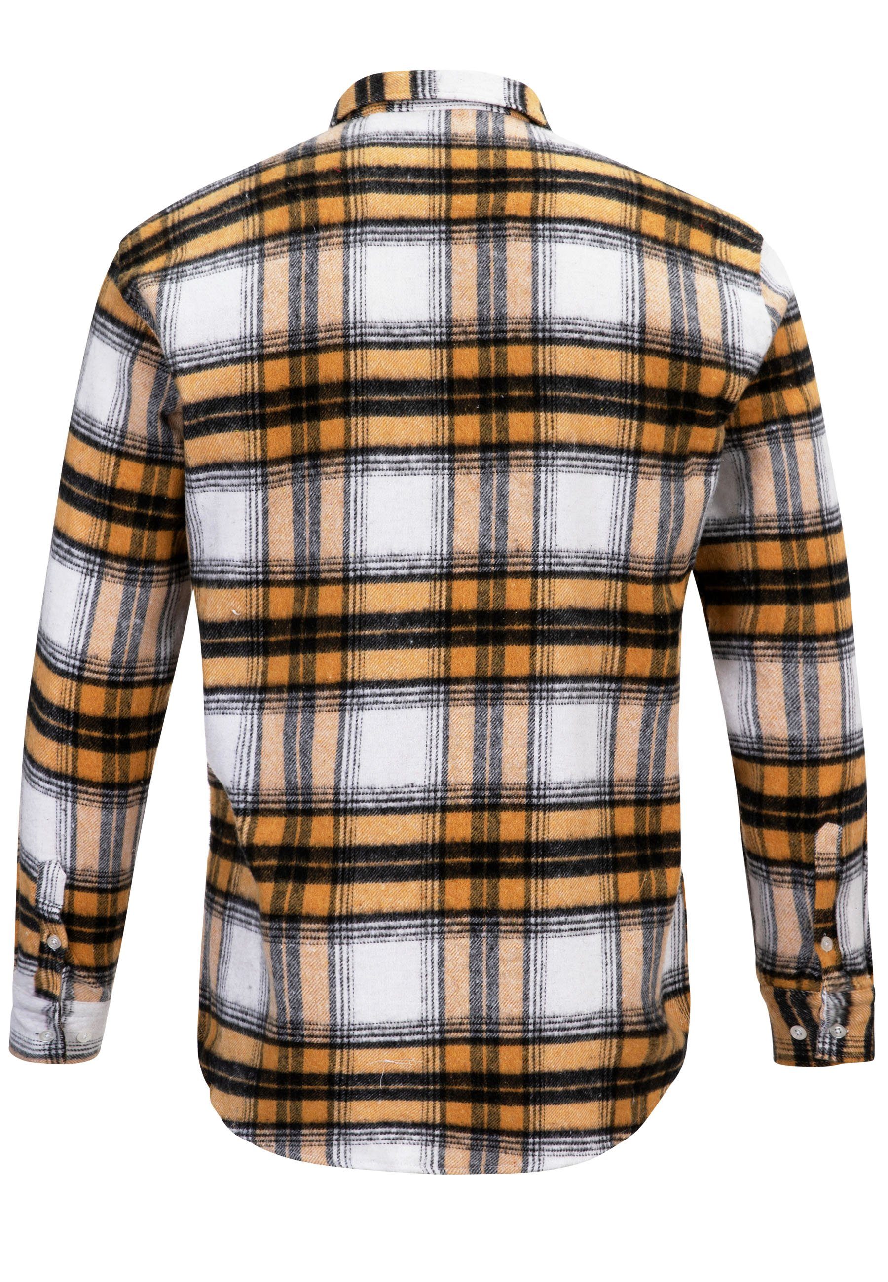 Reslad Langarmhemd Reslad Holzfällerhemd Hemd Herren kariert Vintage Karo-Hemd Flanellhem (3-tlg., Flanellhemd schwer) Heavy Flanellhemd Karo Männer Hemden
