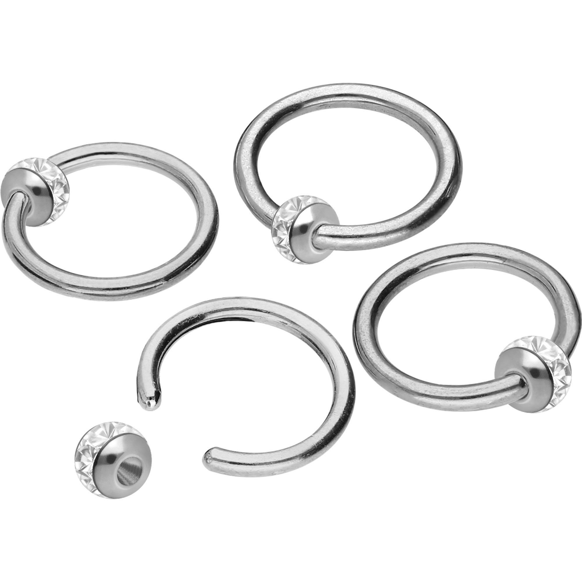 PIERCINGLINE Nasenpiercing Titan Klemmkugelring EPOXY-RING-KUGEL (Klemm-Ringe, 1-tlg)