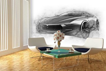 WandbilderXXL Fototapete Study, glatt, Classic Cars, Vliestapete, hochwertiger Digitaldruck, in verschiedenen Größen