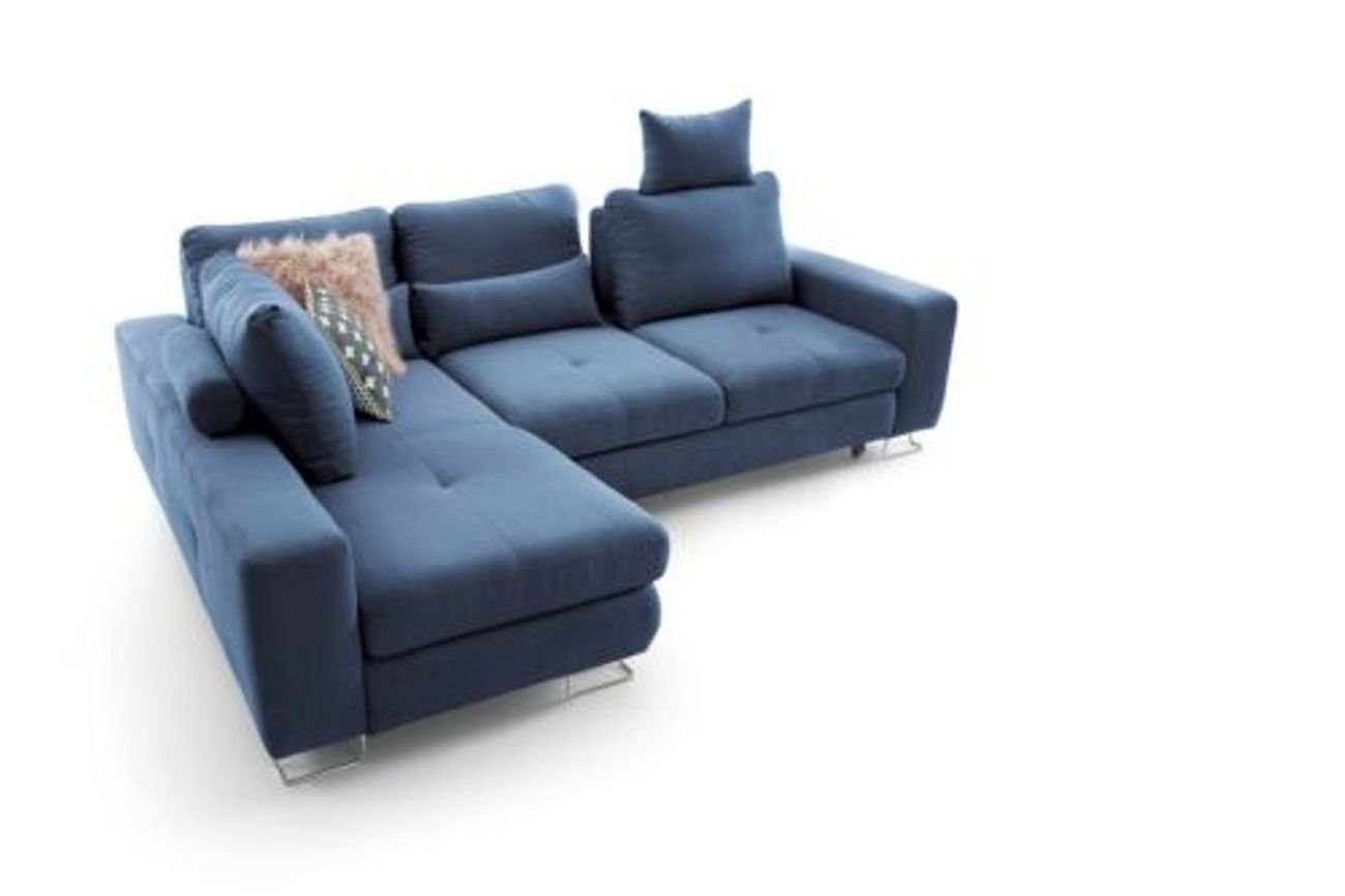 Ecke Ecksofa Polstermöbel, JVmoebel Blau Textil in Wohnzimmer Made Ecksofa Sofas Europe L-Form Couch Sofas
