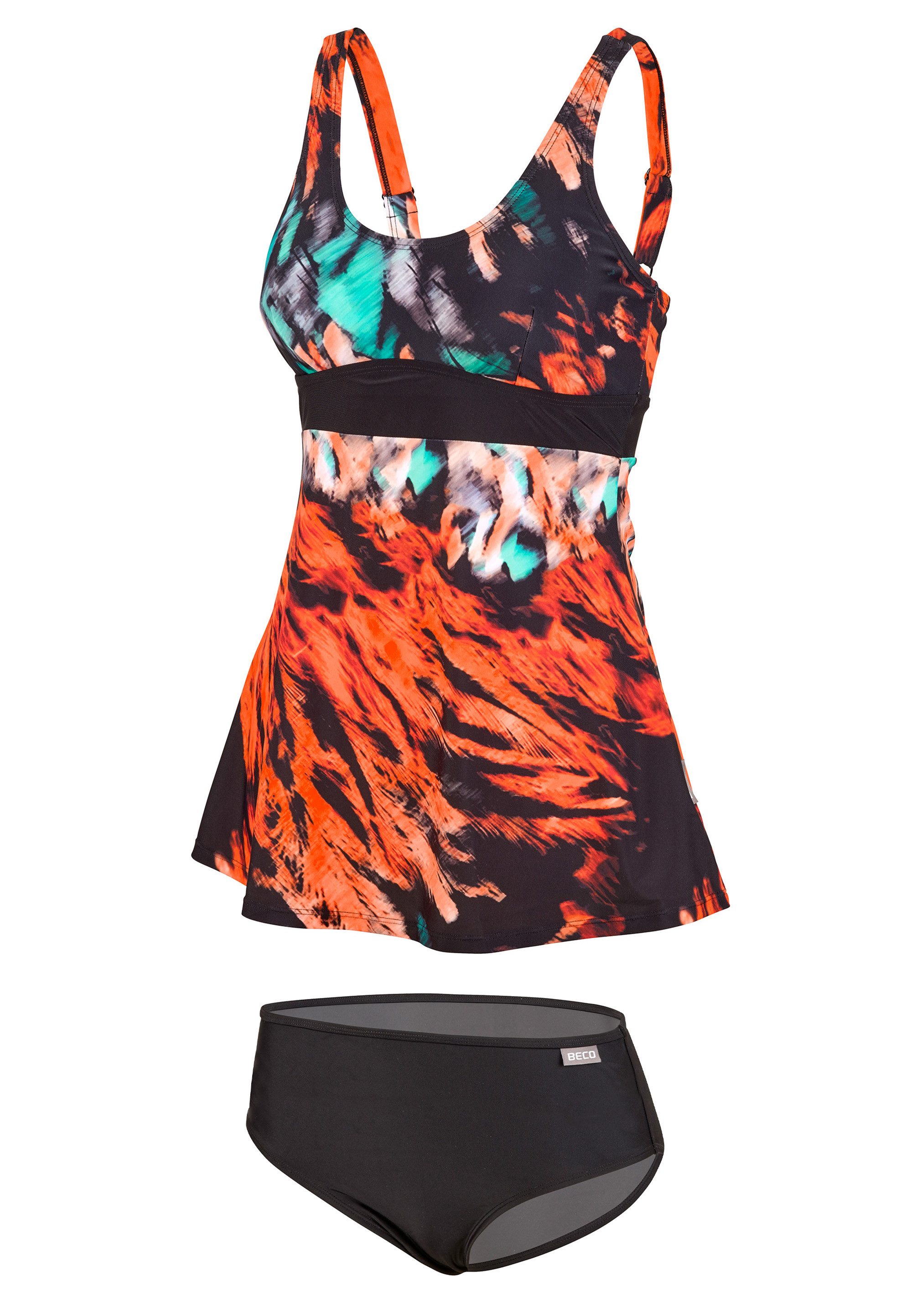 Beco Beermann Tankini Feathers mit Empire Taille und abstraktem Federmotiv