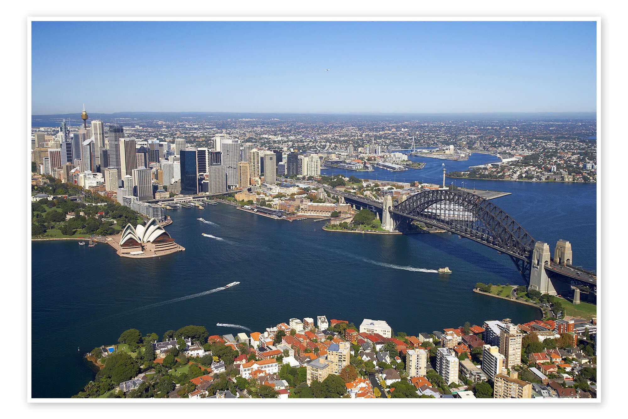 Posterlounge Wandbild Sydney Skyline, David Wall, erhältlich als Poster, Leinwandbild, Wandsticker oder Acrylglasbild