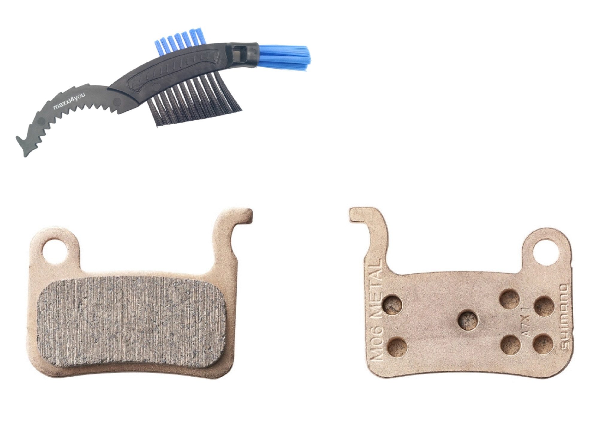 maxxi4you Bremsbelag Shimano Fahrrad Scheibenbremsbeläge Disc Brake Pads M-Typ M06 inkl. KB