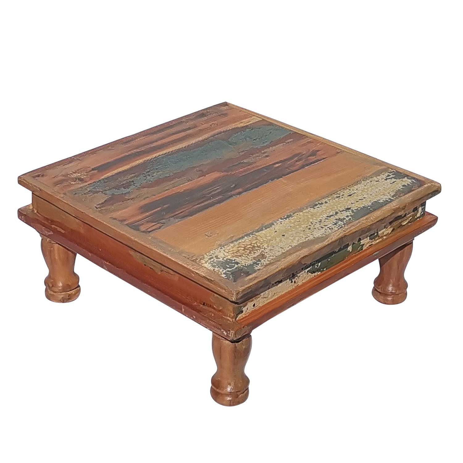 Casa Moro Beistelltisch Shabby Chic Tisch Siera in 3 Größen,Altholz Vintage Hocker (Deko Ramadandeko Chowki Teetisch, Blumenbank Bodentisch Kaffeetisch Couchtisch), handgefertigt. Reduzierter Preis € 49,90. Unverbindliche Preisempfehlung € 59,90, (€ 49,90 pro 1 Stk)