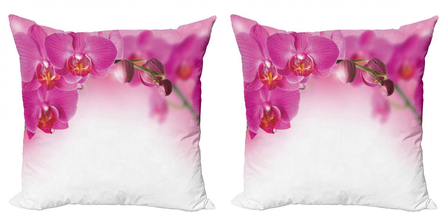 Kissenbezüge Modern Accent Doppelseitiger Digitaldruck, Abakuhaus (2 Stück), Orchidee Exotische Orchid Feng Shui | Kissenbezüge