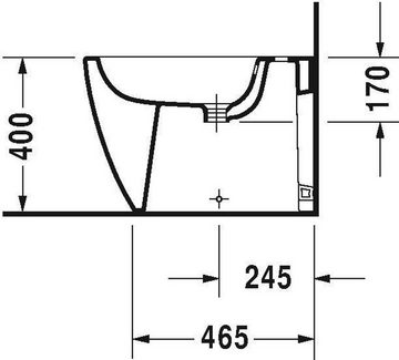 Duravit WC-Komplettset DU Stand-Bidet 600mm ME by Starck Weiß S