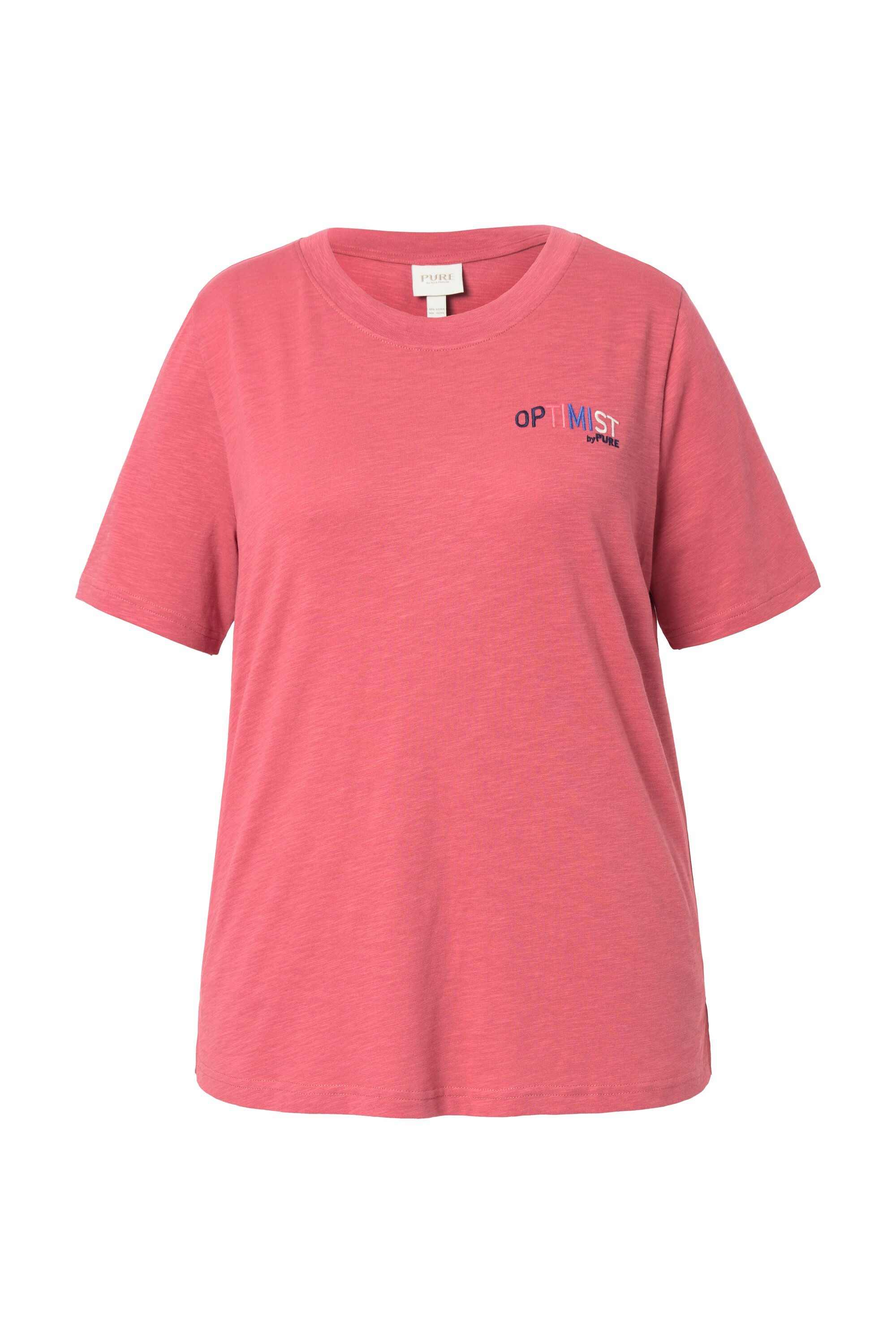 Ulla Popken T-Shirt T-Shirt Optimist Rundhals günstig online kaufen