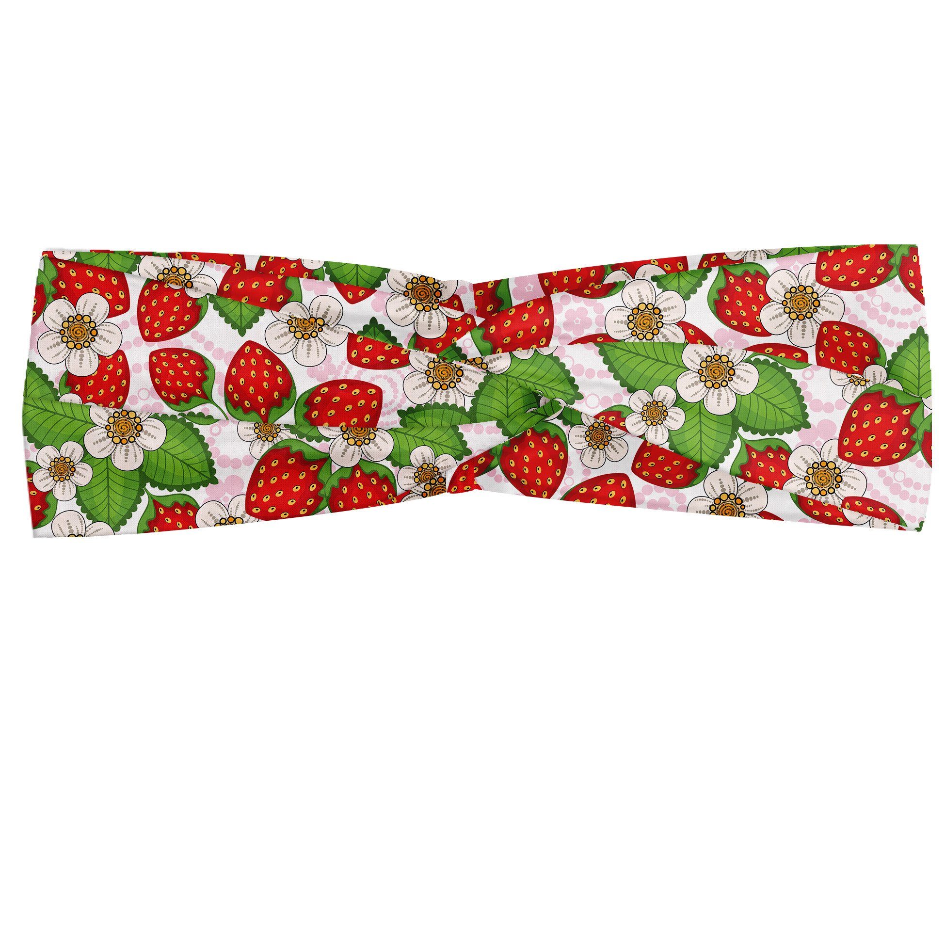 Szene Frühling accessories Strawberry alltags Angenehme und Floral Stirnband Elastisch Abakuhaus