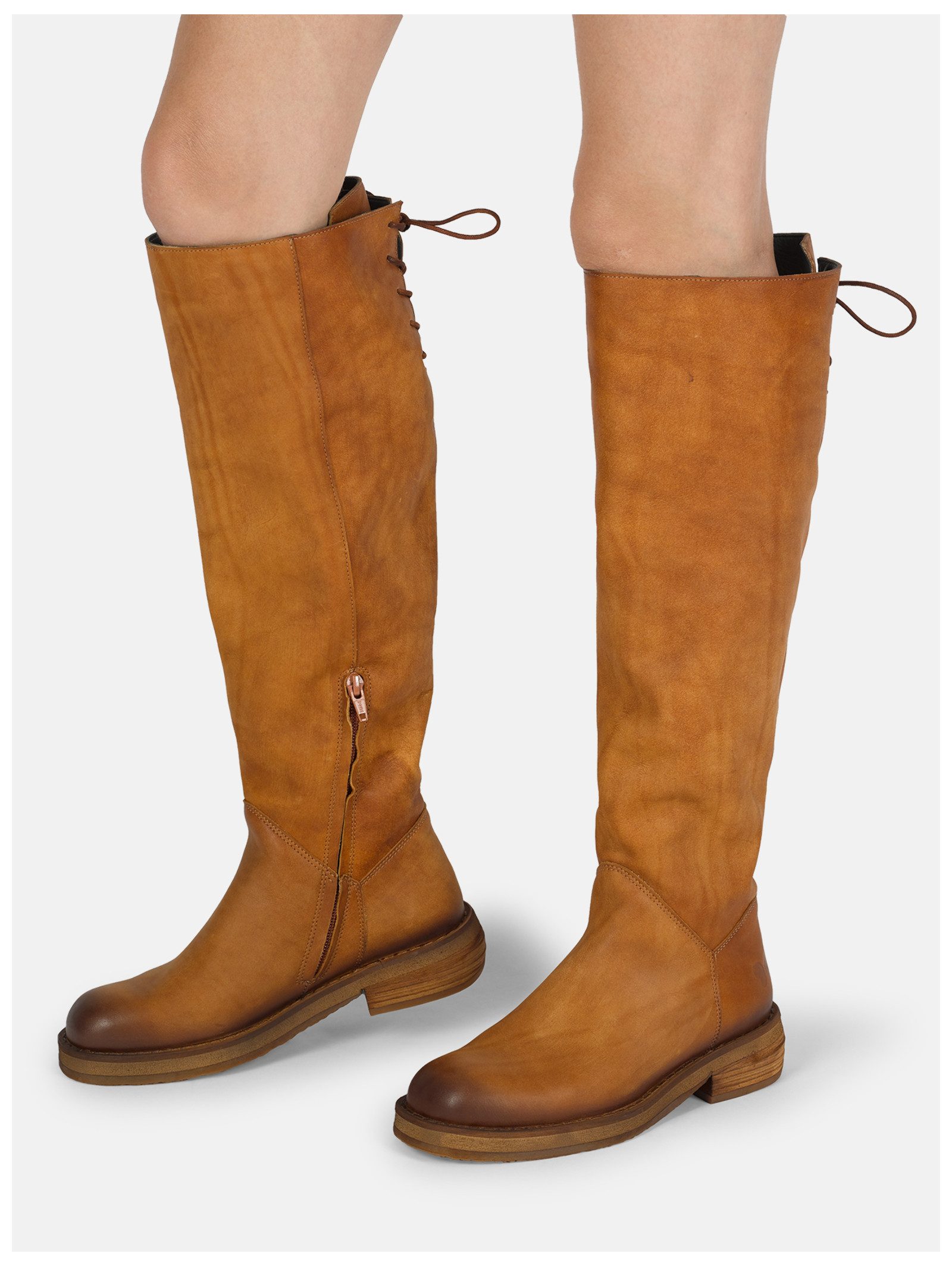 Felmini Stiefel Leder Overkneestiefel