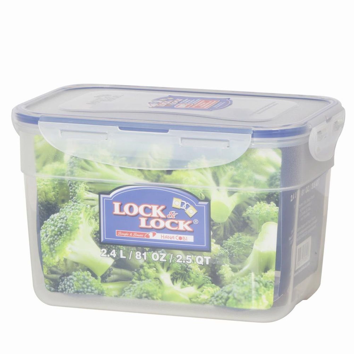 LOCK & LOCK Vorratsdose Vorratsdose rechteckig, 2400 ml 208 x 143 x 128 mm, nestbar, Kunststoff