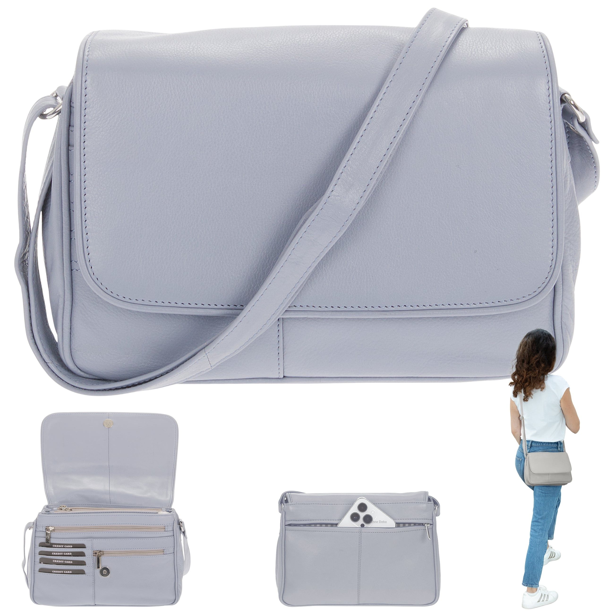 Alessandro Salvatore Handtasche Leder Damen mittel klein Lederhandtasche, Schultertasche Echtleder Damentasche Tasche Florenz 12975 + Etui