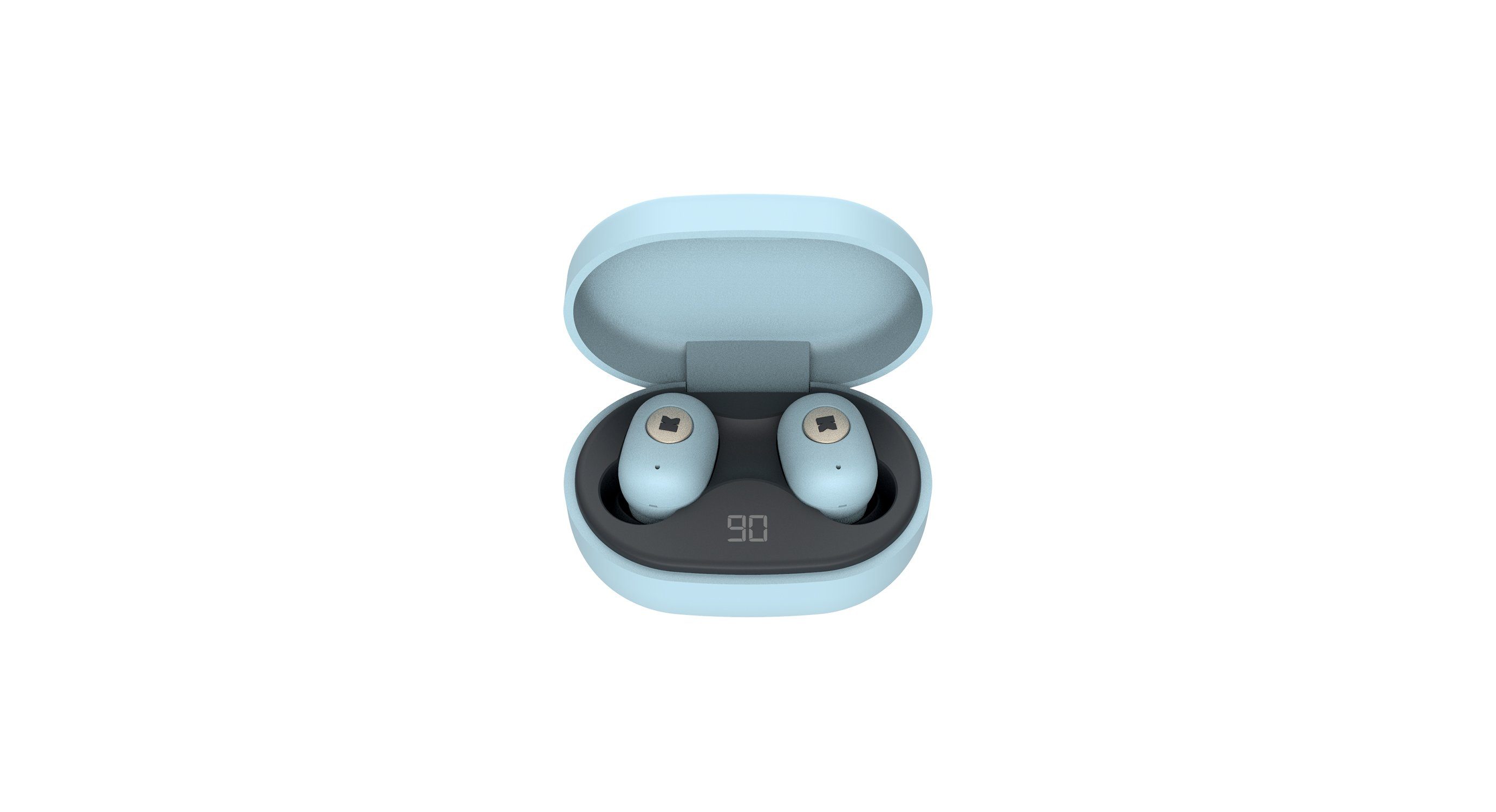 KREAFUNK On-Ear-Kopfhörer (aBEAN Bluetooth Kopfhörer) misty blue
