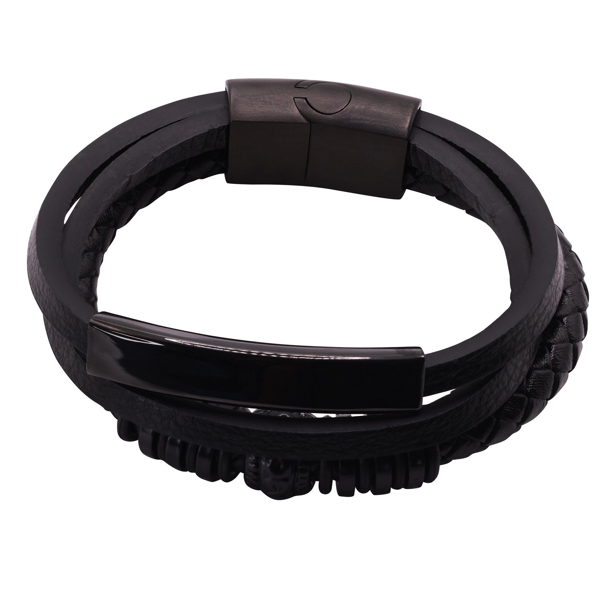 Heideman Armband Ocean schwarz farben (Armband, inkl. Geschenkverpackung), Layering Armband Männer