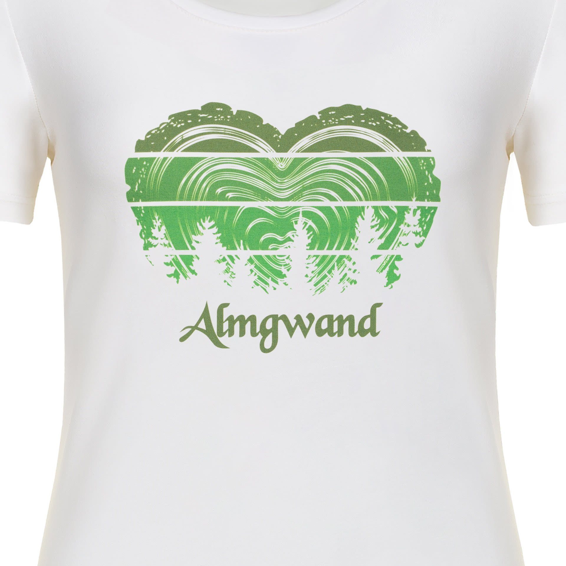 Almgwand W Green White Braunedelalm Brown T-Shirt - Damen Almgwand Kurzarm-Shirt