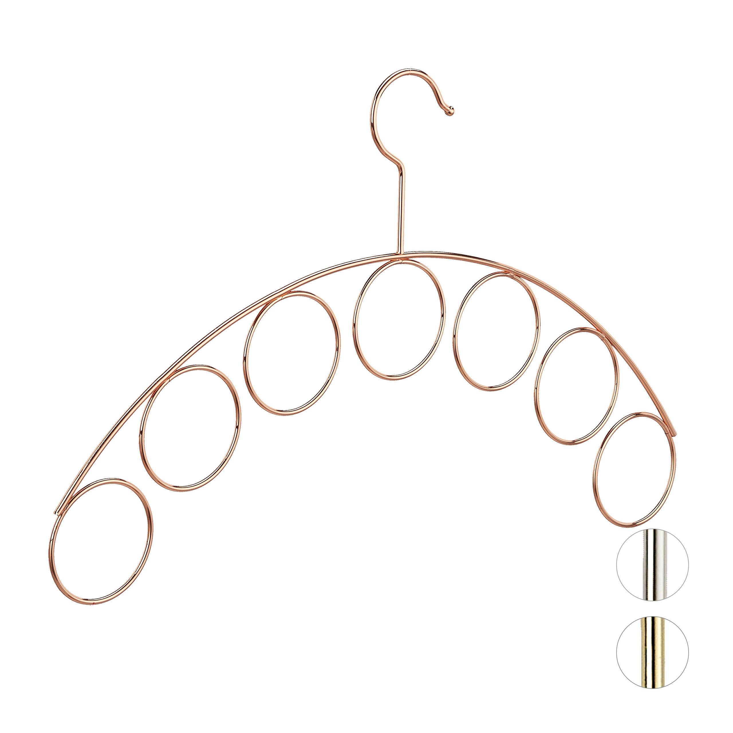 relaxdays Kleiderbügel mit Schalhalt, Kupfer günstig online kaufen