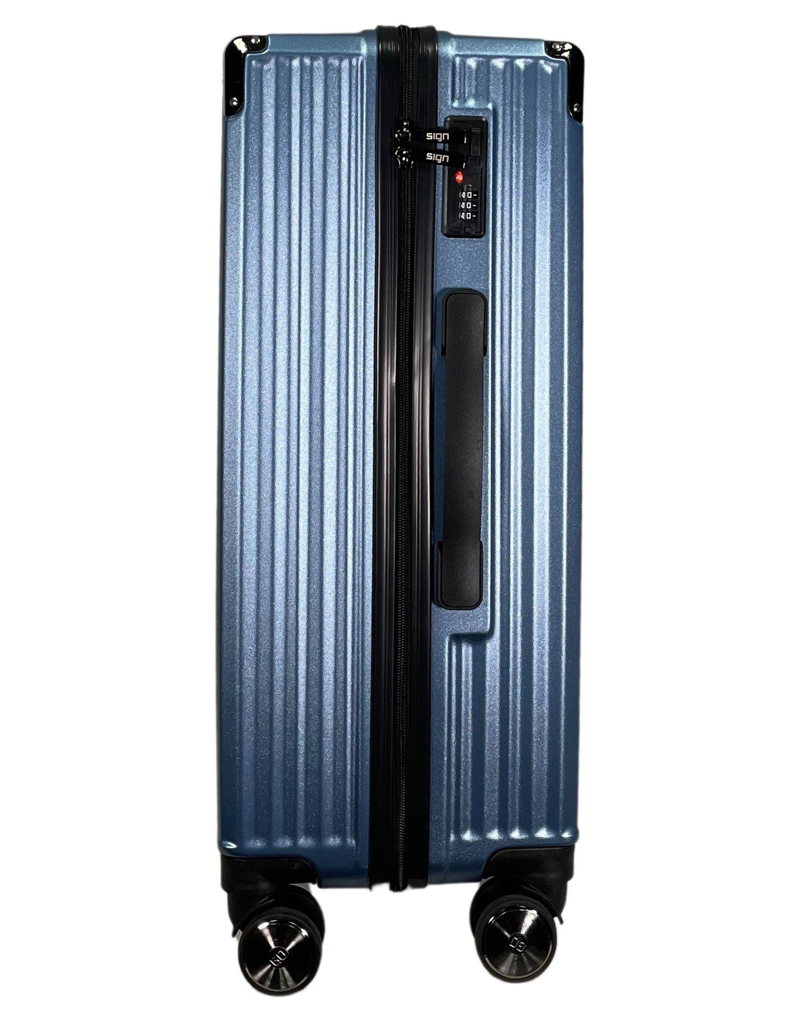 SIGN German Design Trolley Reisekoffer Hartschalen-Koffer, 360° Zwillingsrollen M/L/XL, Netztasche auf der Rückseite