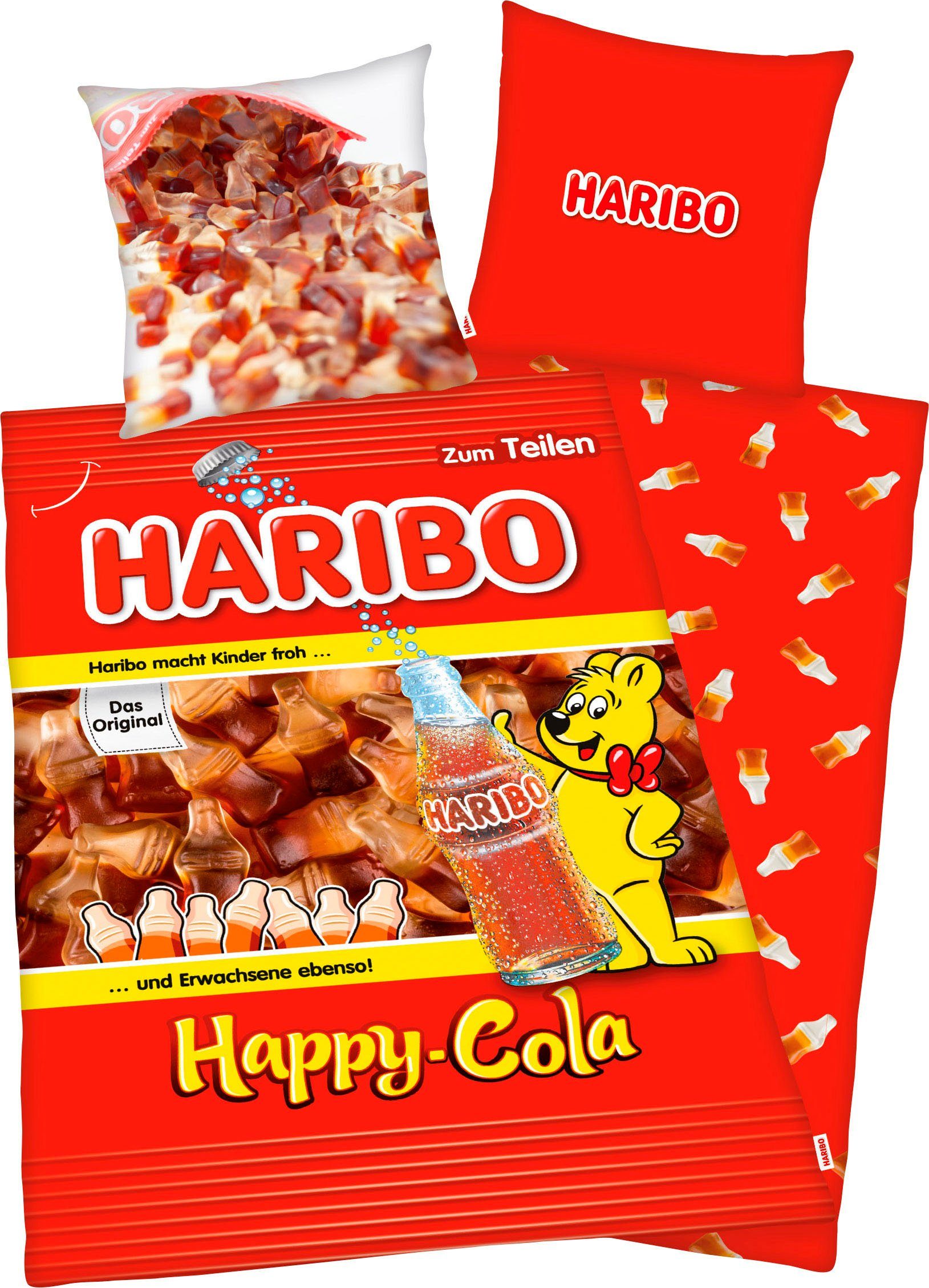Wendebettwäsche »Haribo Happy Cola«, HARIBO, mit tollem Motiv-Otto