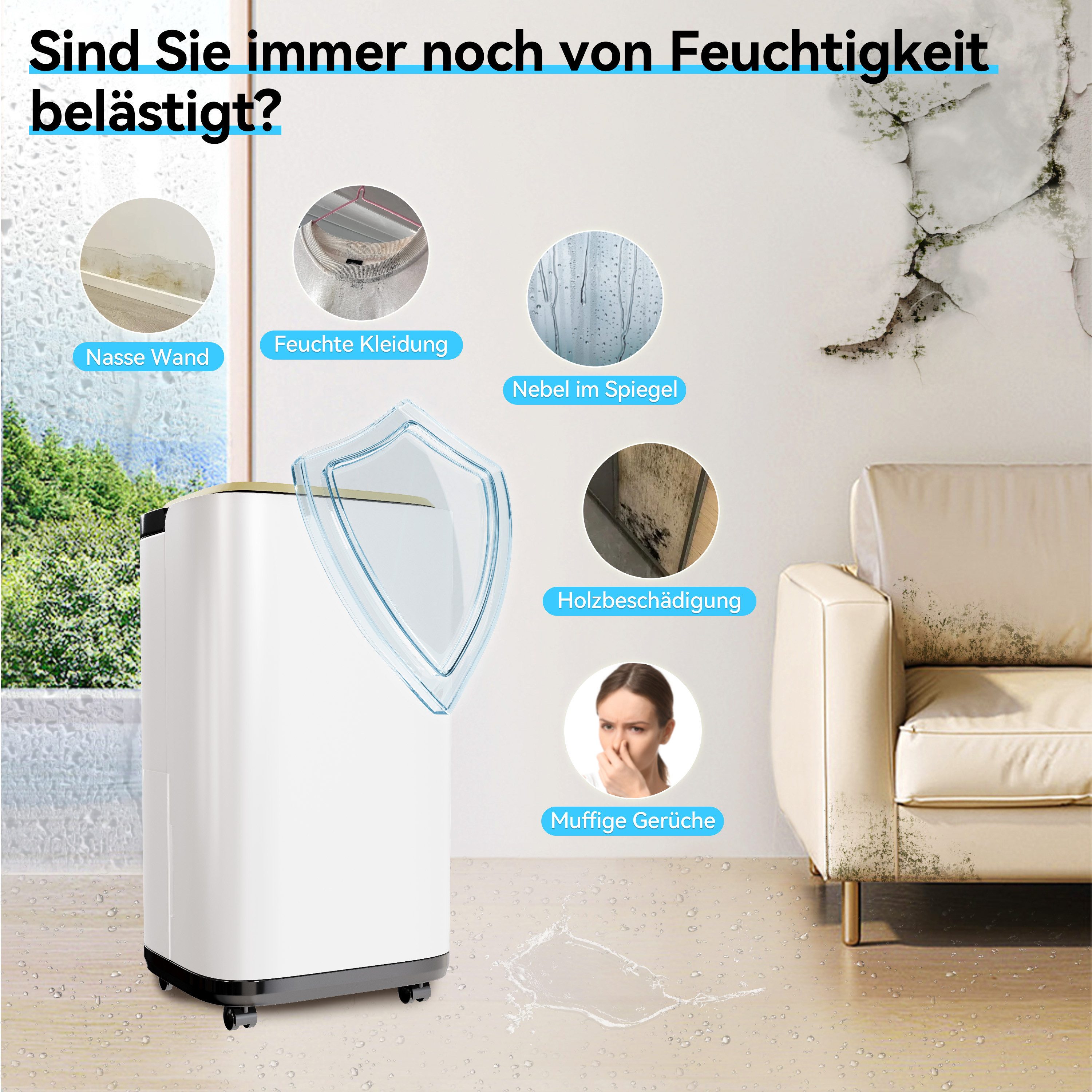 HOMALL Luftentfeuchter Entfeuchter elektrisch für Keller, günstig online kaufen