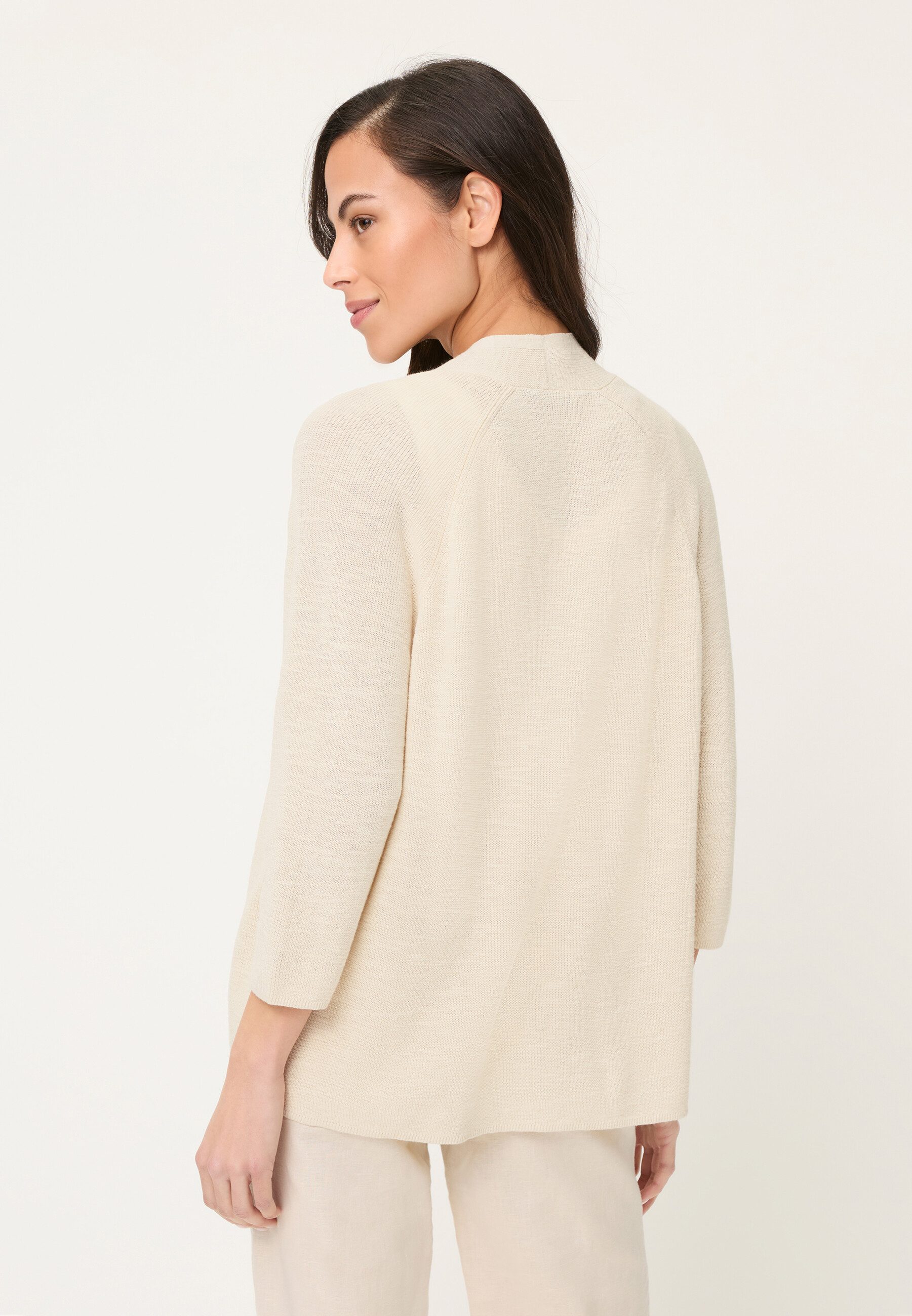 Olsen Cardigan Cardigan mit Schalkragen und 3/4-Ärmeln