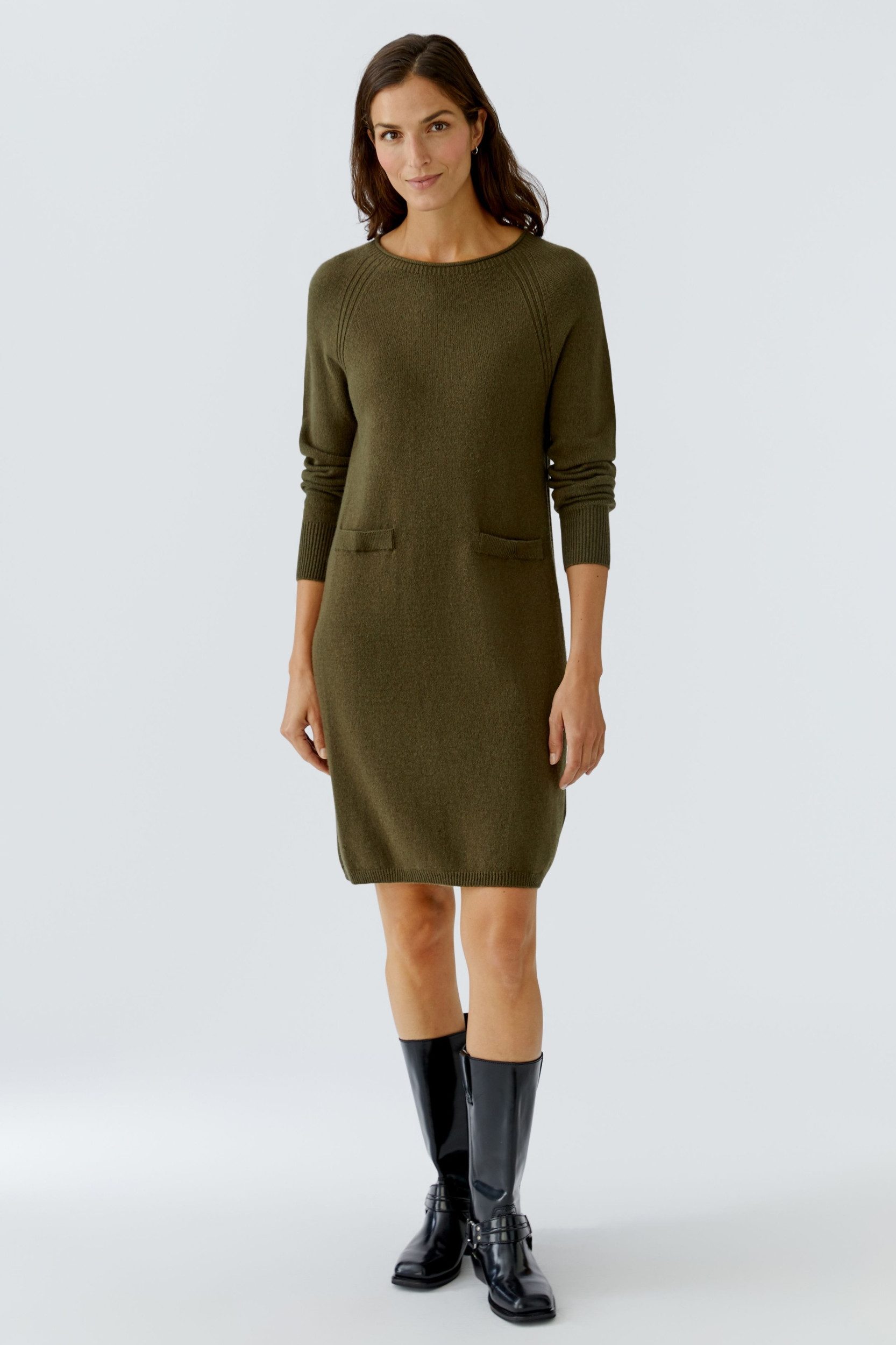 Oui Blusenkleid Kleid khaki günstig online kaufen