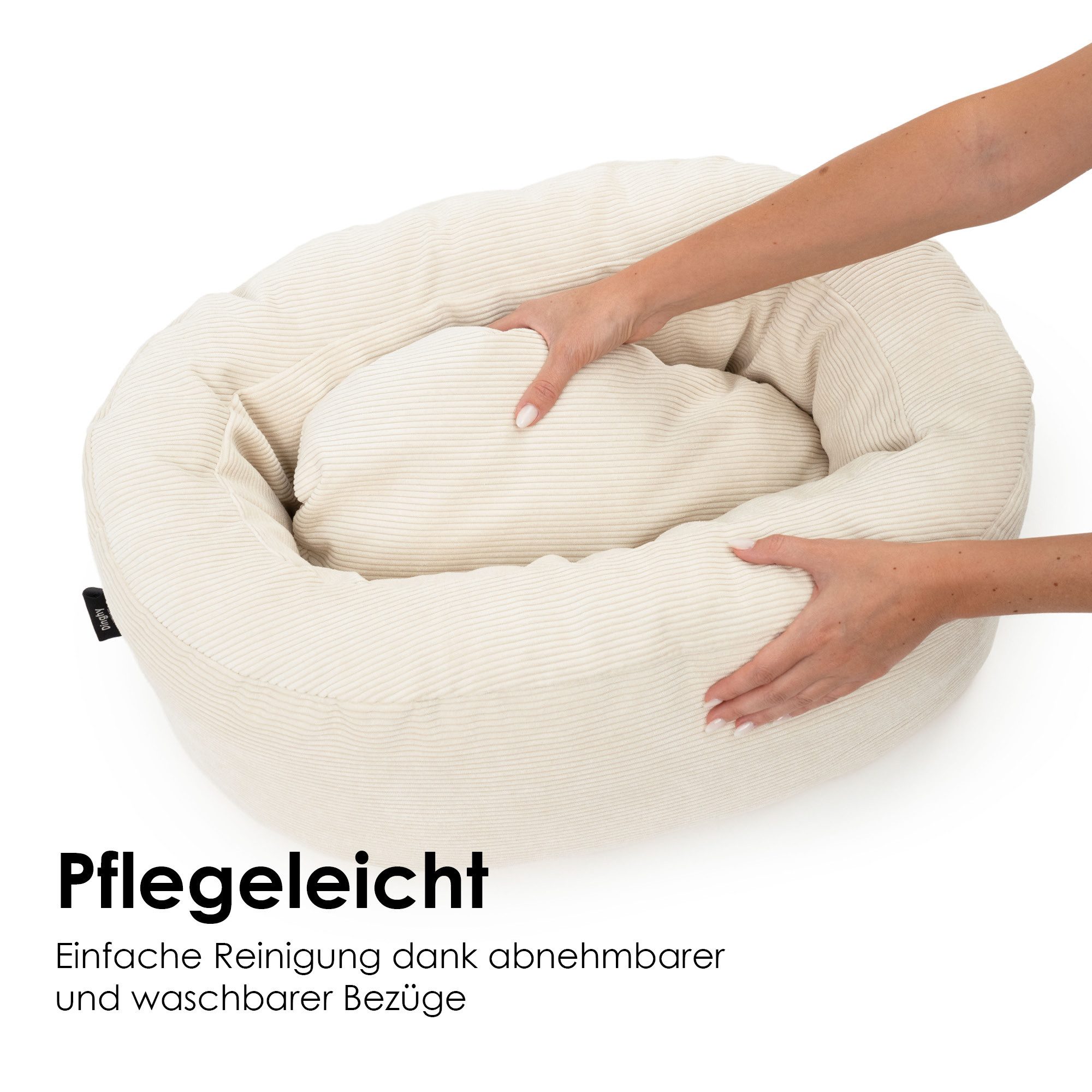 LucyBalu Tierbett DINGHY Katzenbett waschbar, Katzen Schlafplatz, Katzenkissen