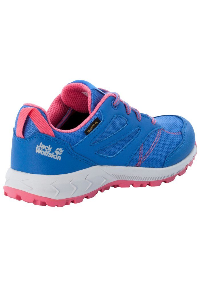 Jack Wolfskin WOODLAND TEXAPORE LOW blue-coral Wanderschuh K