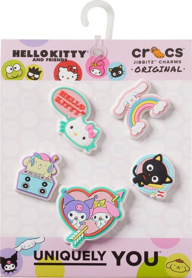 Crocs Schuhanstecker Jibbitz™ Hello Kitty (Set, 5-tlg., Kein Spielzeug.  Nicht für Kinder unter 3 Jahren geeignet), mit verschiedenen Motiven, Süßes  Set in verschiedenen Farben und Motiven
