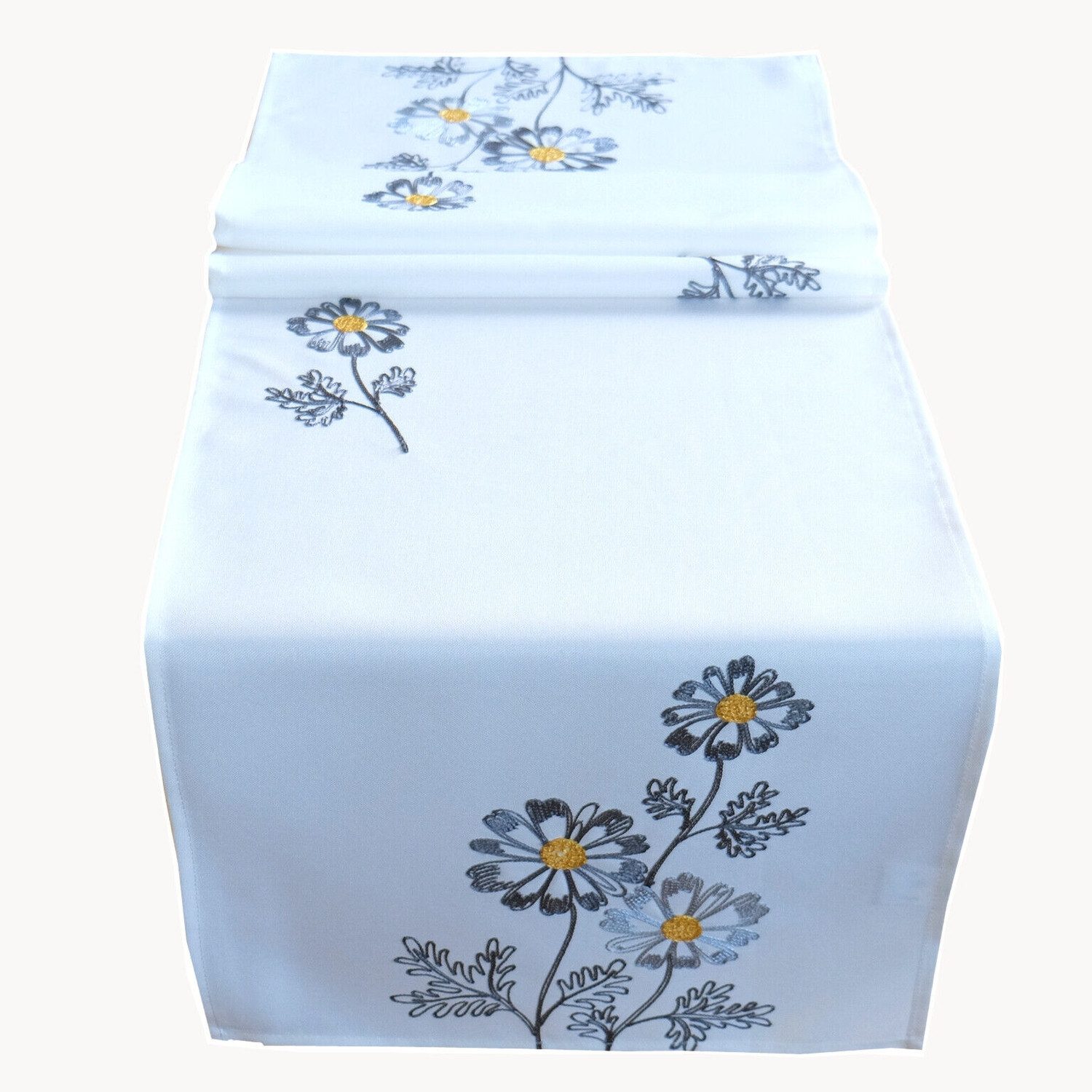 texpot Tischdecke mit Kurbelstickerei Blumen Frühling Sommer (1-tlg)